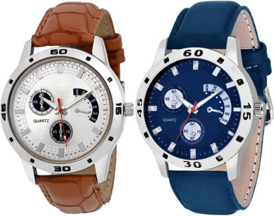 

NUBELA 203_205 Brown And Blue Color Watch - For Men