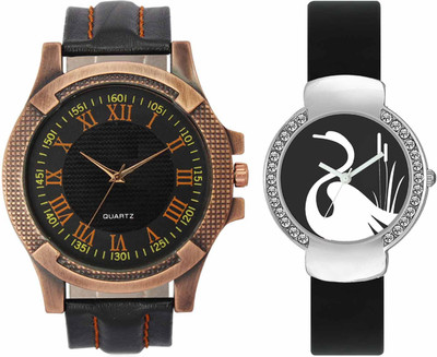 

VALENTIME VL23VT21 New Latest Stylish Designer Collection Leather Combo Couple Diamond Fancy Casual Best Offer Watch - For Men & Women