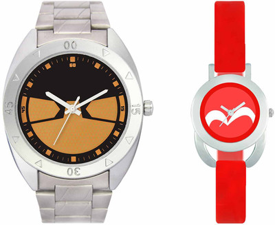 

VALENTIME VL03VT19 New Latest Stylish Designer Collection Leather Combo Couple Silver Metal bracelet Fancy Casual Best Offer Watch - For Men & Women