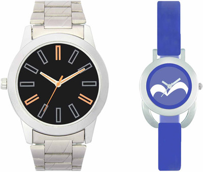 

VALENTIME VL01VT17 New Latest Stylish Designer Collection Leather Combo Couple Silver Metal bracelet Fancy Casual Best Offer Watch - For Men & Women