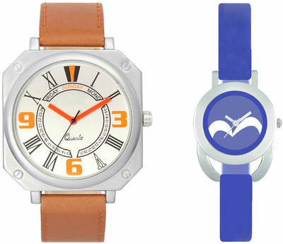 

VALENTIME VL45VT17 New Latest Stylish Designer Collection Leather Combo Couple Fancy Casual Best Offer Watch - For Men & Women