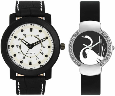 

VALENTIME VL16VT21 New Latest Stylish Designer Collection Leather Combo Couple Diamond Fancy Casual Best Offer Watch - For Men & Women