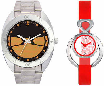 

VALENTIME VL03VT14 New Latest Stylish Designer Collection Leather Combo Couple Silver Metal bracelet Fancy Casual Best Offer Watch - For Men & Women