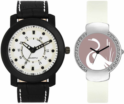 

VALENTIME VL16VT26 New Latest Stylish Designer Collection Leather Combo Couple Fancy Diamond Party Best Offer Watch - For Men & Women