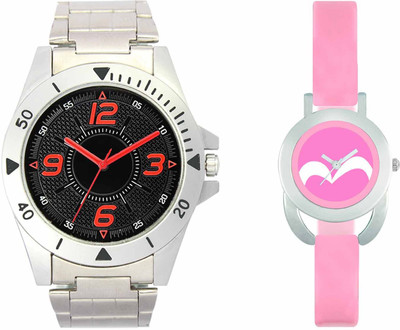 

VALENTIME VL02VT18 New Latest Stylish Designer Collection Leather Combo Couple Silver Metal bracelet Fancy Casual Best Offer Watch - For Men & Women