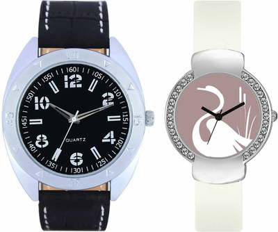 

VALENTIME VL31VT26 New Latest Stylish Designer Collection Leather Combo Couple Fancy Diamond Party Best Offer Watch - For Men & Women