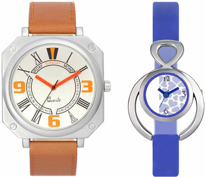 

VALENTIME VL45VT12 New Latest Stylish Designer Collection Leather Combo Couple Fancy Casual Best Offer Watch - For Men & Women