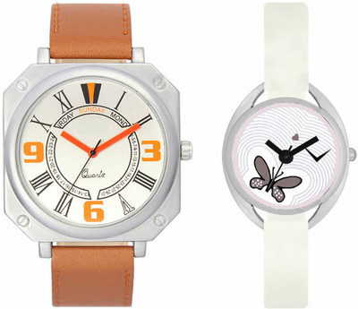 

VALENTIME VL45VT05 New Latest Stylish Designer Collection Leather Combo Couple Fancy Casual Best Offer Watch - For Men & Women