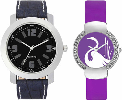 

VALENTIME VL30VT22 New Latest Stylish Designer Collection Leather Combo Couple Diamond Fancy Casual Best Offer Watch - For Men & Women