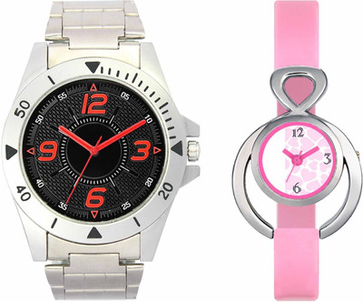 

VALENTIME VL02VT13 New Latest Stylish Designer Collection Leather Combo Couple Silver Metal bracelet Fancy Casual Best Offer Watch - For Men & Women
