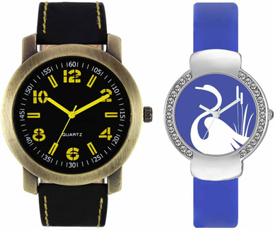 

VALENTIME VL33VT23 New Latest Stylish Designer Collection Leather Combo Couple Fancy Casual Diamond Best Offer Watch - For Men & Women