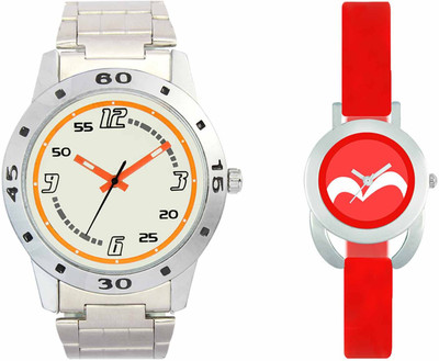 

VALENTIME VL04VT19 New Latest Stylish Designer Collection Leather Combo Couple Silver Metal bracelet Fancy Casual Best Offer Watch - For Men & Women
