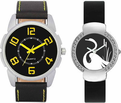 

VALENTIME VL25VT21 New Latest Stylish Designer Collection Leather Combo Couple Diamond Fancy Casual Best Offer Watch - For Men & Women