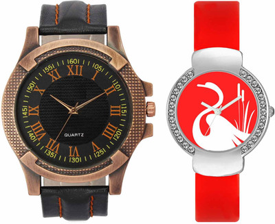 

VALENTIME VL23VT25 New Latest Stylish Designer Collection Leather Combo Couple Fancy Diamond Casual Best Offer Watch - For Men & Women