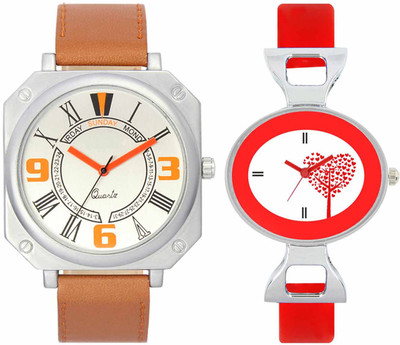 

VALENTIME VL45VT31 New Latest Stylish Designer Collection Leather Combo Couple Fancy Casual Best Offer Watch - For Men & Women
