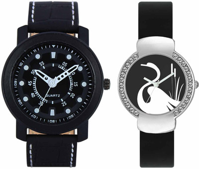 

VALENTIME VL15VT21 New Latest Stylish Designer Collection Leather Combo Couple Diamond Fancy Casual Best Offer Watch - For Men & Women