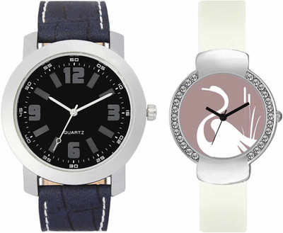 

VALENTIME VL30VT26 New Latest Stylish Designer Collection Leather Combo Couple Fancy Diamond Party Best Offer Watch - For Men & Women