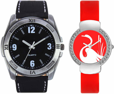 

VALENTIME VL34VT25 New Latest Stylish Designer Collection Leather Combo Couple Fancy Diamond Casual Best Offer Watch - For Men & Women