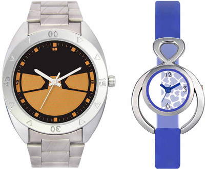 

VALENTIME VL03VT12 New Latest Stylish Designer Collection Leather Combo Couple Silver Metal bracelet Fancy Casual Best Offer Watch - For Men & Women