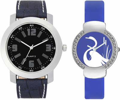 

VALENTIME VL30VT23 New Latest Stylish Designer Collection Leather Combo Couple Fancy Casual Diamond Best Offer Watch - For Men & Women