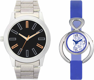 

VALENTIME VL01VT12 New Latest Stylish Designer Collection Leather Combo Couple Silver Metal bracelet Fancy Casual Best Offer Watch - For Men & Women