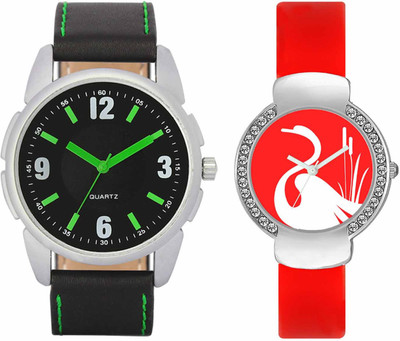 

VALENTIME VL26VT25 New Latest Stylish Designer Collection Leather Combo Couple Fancy Diamond Casual Best Offer Watch - For Men & Women