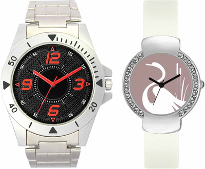 

VALENTIME VL02VT26 New Latest Stylish Designer Collection Leather Combo Couple Fancy Diamond Party Best Offer Watch - For Men & Women