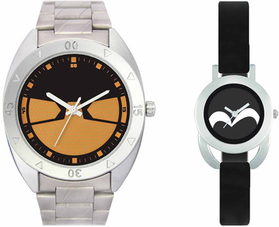 

VALENTIME VL03VT16 New Latest Stylish Designer Collection Leather Combo Couple Silver Metal bracelet Fancy Casual Best Offer Watch - For Men & Women
