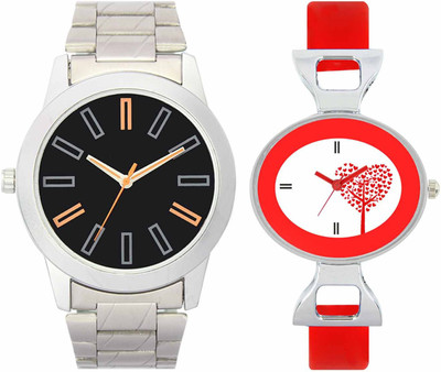 

VALENTIME VL01VT31 New Latest Stylish Designer Collection Leather Combo Couple Silver Metal bracelet Fancy Casual Best Offer Watch - For Men & Women