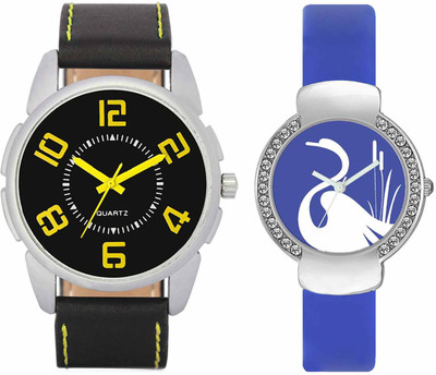 

VALENTIME VL25VT23 New Latest Stylish Designer Collection Leather Combo Couple Fancy Casual Diamond Best Offer Watch - For Men & Women