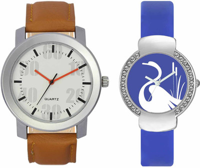 

VALENTIME VL27VT23 New Latest Stylish Designer Collection Leather Combo Couple Fancy Casual Diamond Best Offer Watch - For Men & Women