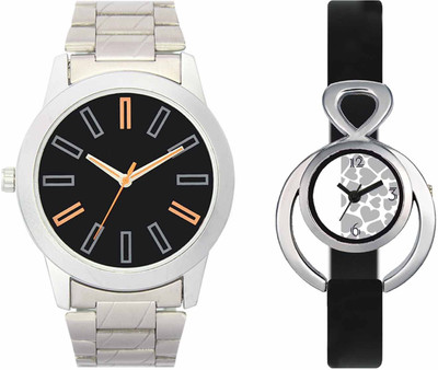 

VALENTIME VL01VT11 New Latest Stylish Designer Collection Leather Combo Couple Silver Metal bracelet Fancy Casual Best Offer Watch - For Men & Women