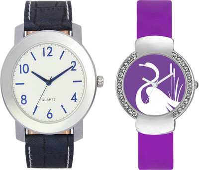 

VALENTIME VL11VT22 New Latest Stylish Designer Collection Leather Combo Couple Diamond Fancy Casual Best Offer Watch - For Men & Women