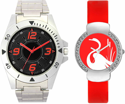 

VALENTIME VL02VT25 New Latest Stylish Designer Collection Leather Combo Couple Fancy Diamond Casual Best Offer Watch - For Men & Women