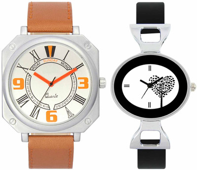 

VALENTIME VL45VT27 New Latest Stylish Designer Collection Leather Combo Couple Fancy Casual Best Offer Watch - For Men & Women