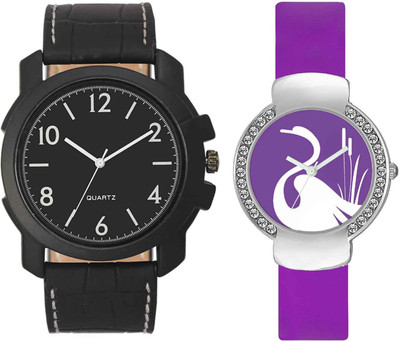 

VALENTIME VL14VT22 New Latest Stylish Designer Collection Leather Combo Couple Diamond Fancy Casual Best Offer Watch - For Men & Women