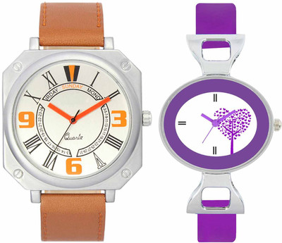 

VALENTIME VL45VT28 New Latest Stylish Designer Collection Leather Combo Couple Fancy Casual Best Offer Watch - For Men & Women