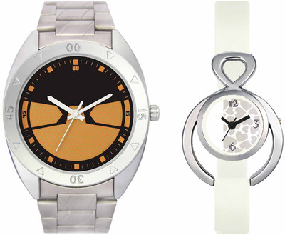 

VALENTIME VL03VT15 New Latest Stylish Designer Collection Leather Combo Couple Silver Metal bracelet Fancy Casual Best Offer Watch - For Men & Women