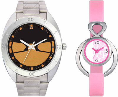 

VALENTIME VL03VT13 New Latest Stylish Designer Collection Leather Combo Couple Silver Metal bracelet Fancy Casual Best Offer Watch - For Men & Women