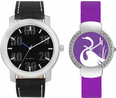 

VALENTIME VL39VT22 New Latest Stylish Designer Collection Leather Combo Couple Diamond Fancy Casual Best Offer Watch - For Men & Women