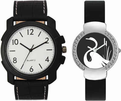 

VALENTIME VL13VT21 New Latest Stylish Designer Collection Leather Combo Couple Diamond Fancy Casual Best Offer Watch - For Men & Women