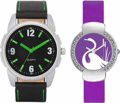 

VALENTIME VL26VT22 New Latest Stylish Designer Collection Leather Combo Couple Diamond Fancy Casual Best Offer Watch - For Men & Women