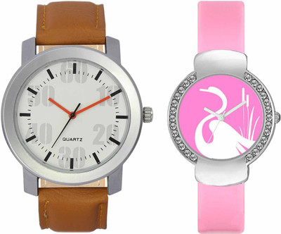 

VALENTIME VL27VT24 New Latest Stylish Designer Collection Leather Combo Diamond Couple Fancy Casual Best Offer Watch - For Men & Women