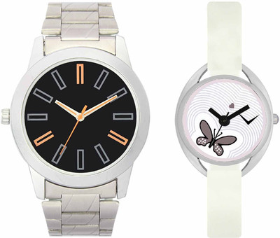 

VALENTIME VL01VT05 New Latest Stylish Designer Collection Leather Combo Couple Silver Metal bracelet Fancy Casual Best Offer Watch - For Men & Women