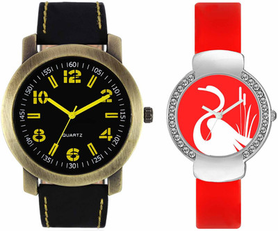 

VALENTIME VL33VT25 New Latest Stylish Designer Collection Leather Combo Couple Fancy Diamond Casual Best Offer Watch - For Men & Women