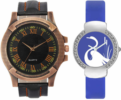 

VALENTIME VL23VT23 New Latest Stylish Designer Collection Leather Combo Couple Fancy Casual Diamond Best Offer Watch - For Men & Women