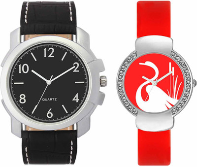 

VALENTIME VL35VT25 New Latest Stylish Designer Collection Leather Combo Couple Fancy Diamond Casual Best Offer Watch - For Men & Women