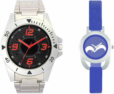 

VALENTIME VL02VT17 New Latest Stylish Designer Collection Leather Combo Couple Silver Metal bracelet Fancy Casual Best Offer Watch - For Men & Women