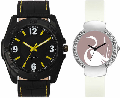 

VALENTIME VL17VT26 New Latest Stylish Designer Collection Leather Combo Couple Fancy Diamond Party Best Offer Watch - For Men & Women