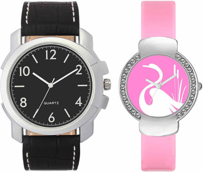 

VALENTIME VL35VT24 New Latest Stylish Designer Collection Leather Combo Diamond Couple Fancy Casual Best Offer Watch - For Men & Women